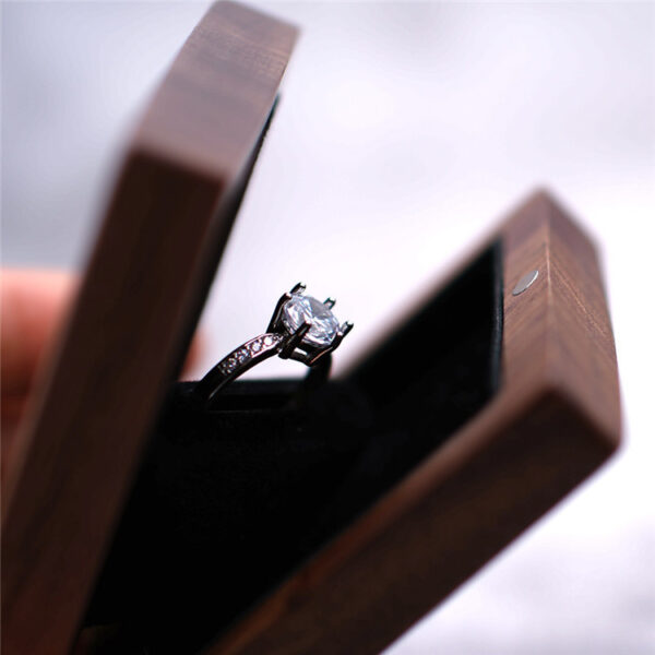 Rotating Wooden Jewellery Box - Proposal Wedding Box - Image 2