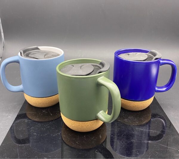 Eco Cork Ceramic Cups Ceramic Coffee Mug Reusable Coffee Cup - Image 3