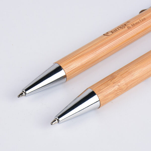 Eco Gifts Customized Ball Pen Bamboo Wooden Grip Ballpoint Pen - Image 7