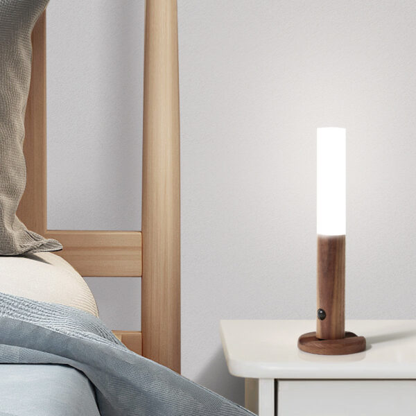 ECO Wood Portable Wireless LED Magnetic Night Light Bedside Lamp - Image 3
