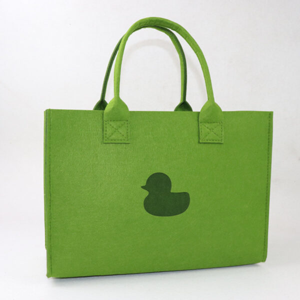 Eco Friendly Felt Tote Bag with Customized Logo Felt Shopping Bag - Image 4