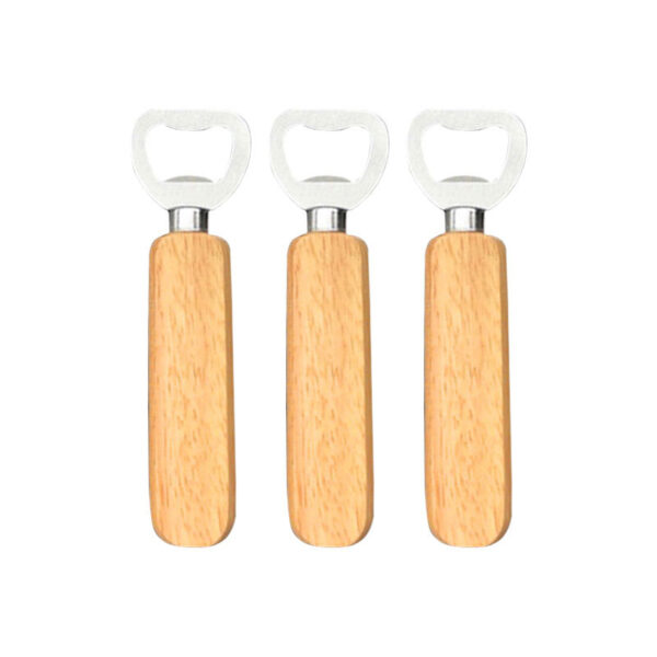 ECO Wood Beer & Wine Opener w/ Handle - Image 2