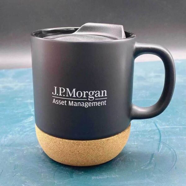 Eco Cork Ceramic Cups Ceramic Coffee Mug Reusable Coffee Cup - Image 4