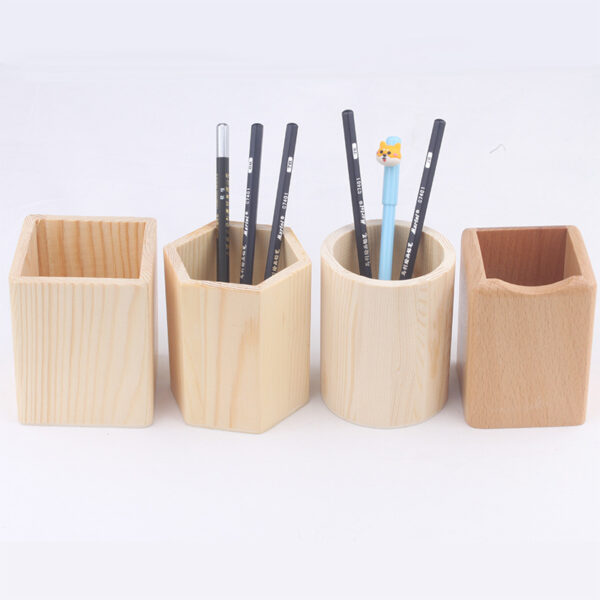 ECO Wood Pen Box - Office Makeup Stationery - Image 3