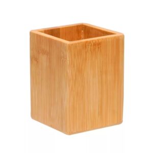 Eco Bamboo Pen Box - Pencil Holder & Makeup Brush Container