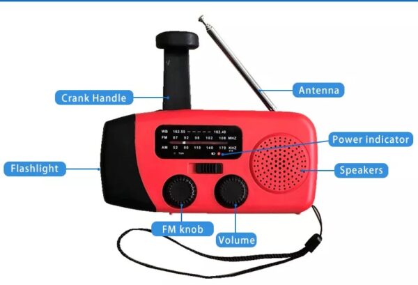 Multifunctional Hand Crank Emergency Radio - Image 4
