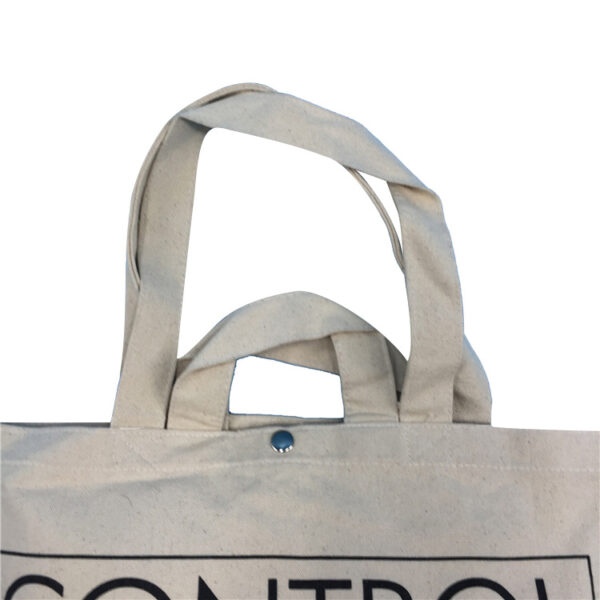 Reusable Double Handle Canvas Shopping Tote Bag Customized Cotton Bags - Image 3