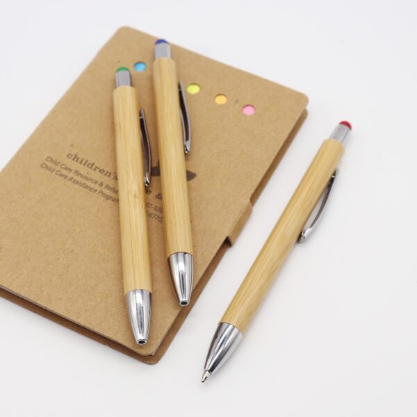 Eco Gifts Touch Screen Ball Pen Bamboo Wooden Grip Ballpoint Pen - Image 7