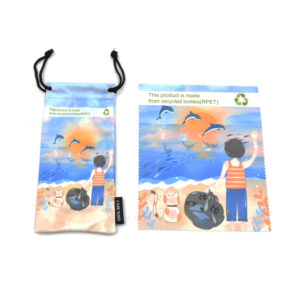 RPET Microfiber Eyeglass Cleaning Cloth & Bag