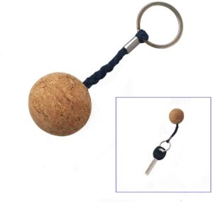 Eco Cork Custom Floating Keyring Cork Ball Keychain for Boating