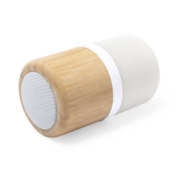Bamboo Bluetooth Speakers Portable Speaker With LED Light - Image 2