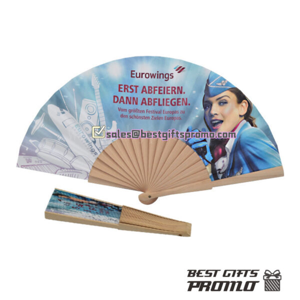 ECO Wooden Fan w/ Custom Paper Gift Box - Image 4