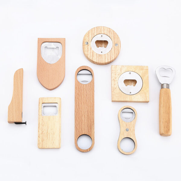 ECO Wood Beer & Wine Opener w/ Handle - Image 6