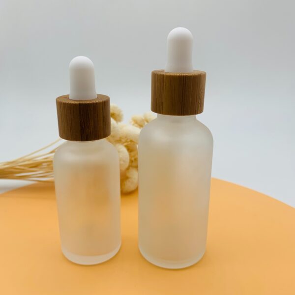 Eco Glass Dropper Bottle - Bamboo Cap - Image 5