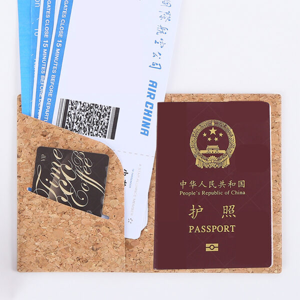 Eco Cork Passport Holder - Multifunction Travel Wallet - Image 2