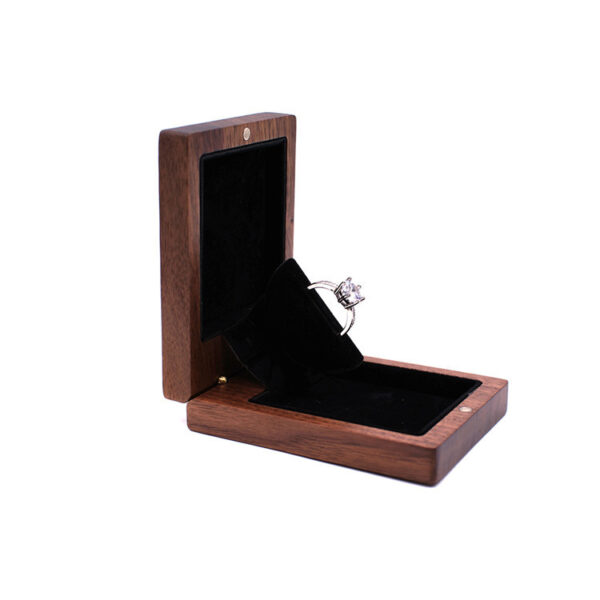 Rotating Wooden Jewellery Box - Proposal Wedding Box - Image 3