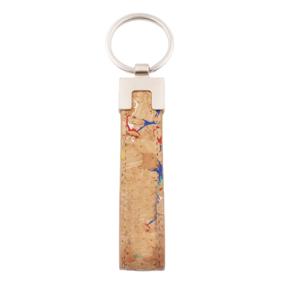 Eco Cork Keychain Natural Keychain Cork Keyring - Image 3
