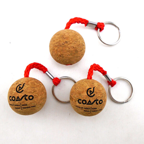 Eco Cork Custom Floating Keyring Cork Ball Keychain for Boating - Image 3