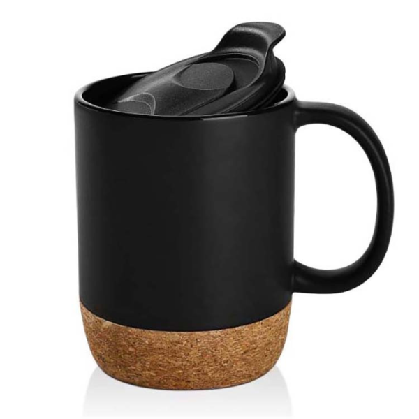 Eco Cork Ceramic Cups Ceramic Coffee Mug Reusable Coffee Cup - Image 2