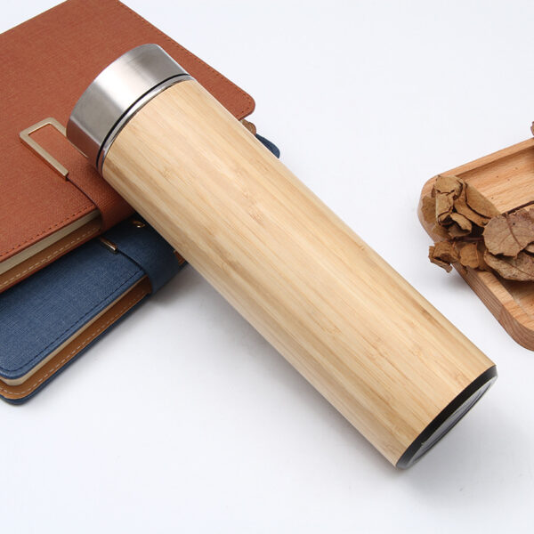 Eco Bamboo Double-Walled Vacuum Flask Bottle - Image 6