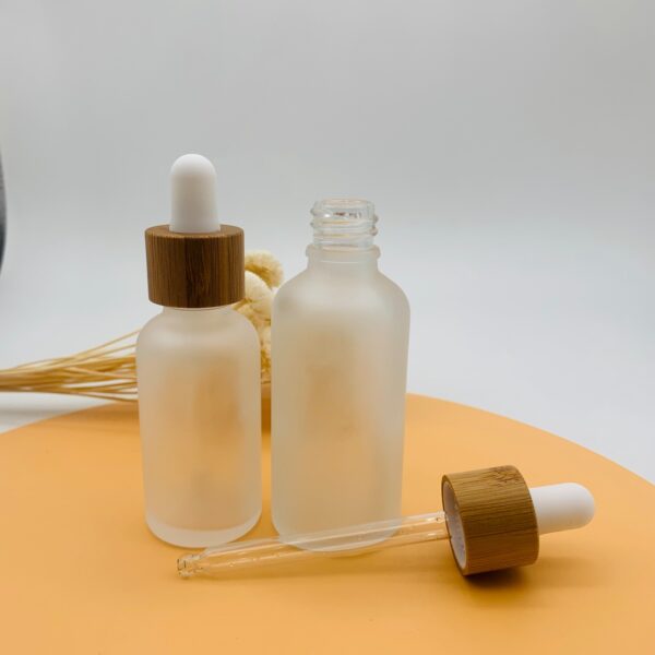 Eco Glass Dropper Bottle - Bamboo Cap - Image 6