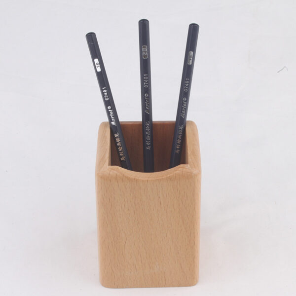 ECO Wood Pen Box - Office Makeup Stationery - Image 5