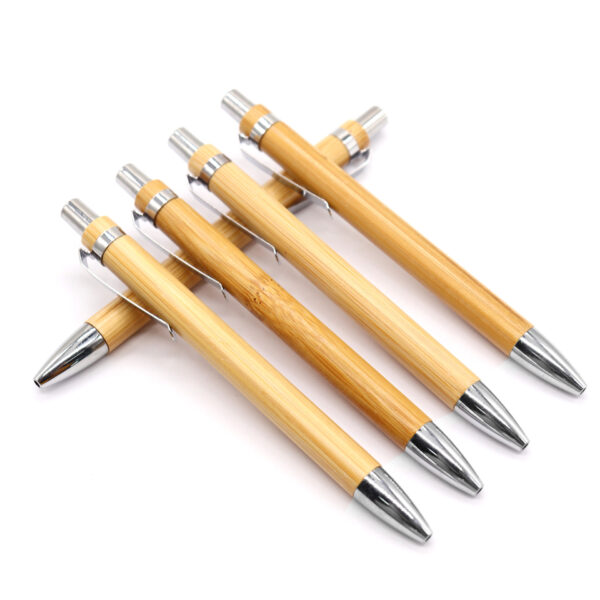 Eco Gifts Customized Ball Pen Bamboo Wooden Grip Ballpoint Pen - Image 8
