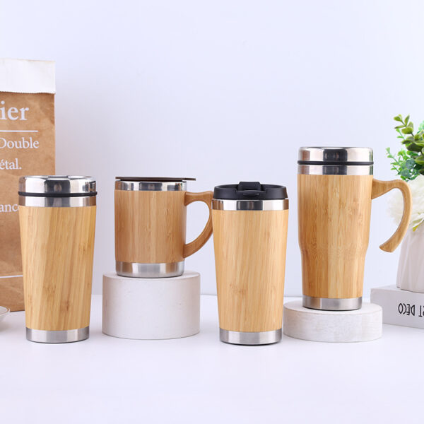 Eco Bamboo Car Mug - Thermos Seal Lid Tea Cup - Image 9