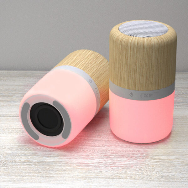 Bamboo Bluetooth Speakers Portable Speaker With LED Light - Image 6