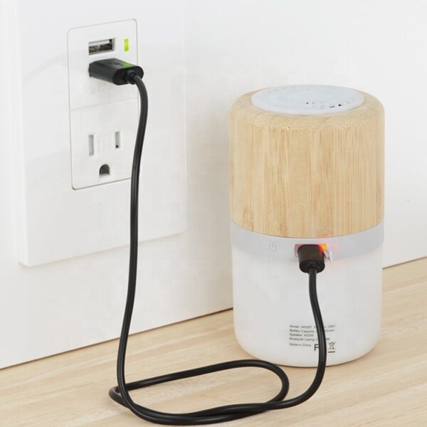 Bamboo Bluetooth Speakers Portable Speaker With LED Light - Image 3