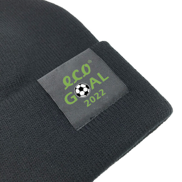 Customized Knitted RPET Hat Beanie Hat Winter Beanie with Woven Patch - Image 3