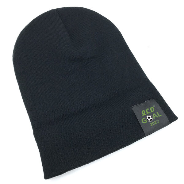 Customized Knitted RPET Hat Beanie Hat Winter Beanie with Woven Patch - Image 2