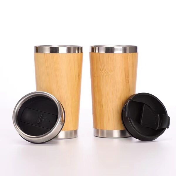 Eco Bamboo Car Mug - Thermos Seal Lid Tea Cup - Image 3