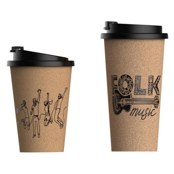 Eco Friendly Cork Mug Double Walled Reusable Coffee Cup - Image 3