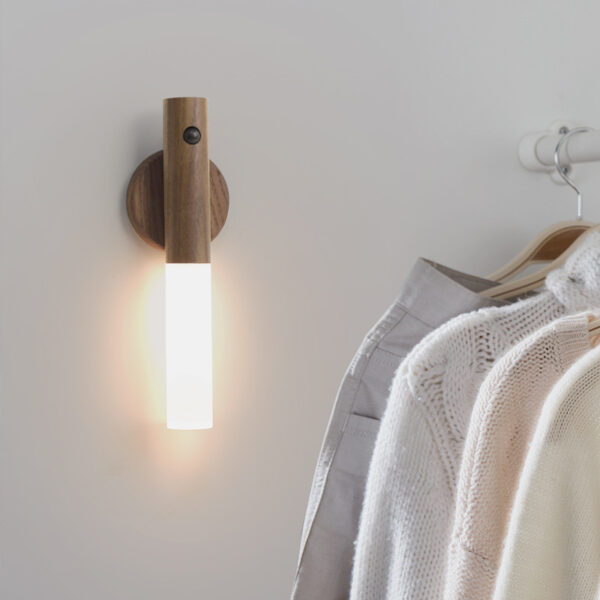 ECO Wood Portable Wireless LED Magnetic Night Light Bedside Lamp - Image 2