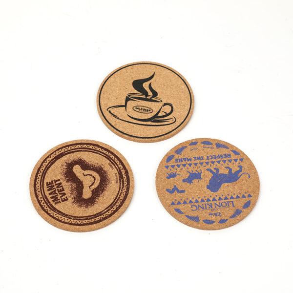Custom Cork Coasters Round Square Shape Wine Cork Coaster - Image 2