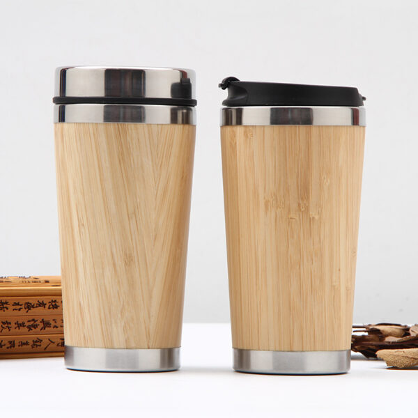 Eco Bamboo Car Mug - Thermos Seal Lid Tea Cup - Image 4