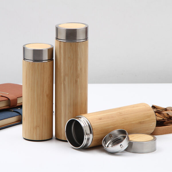 Eco Bamboo Double-Walled Vacuum Flask Bottle - Image 7