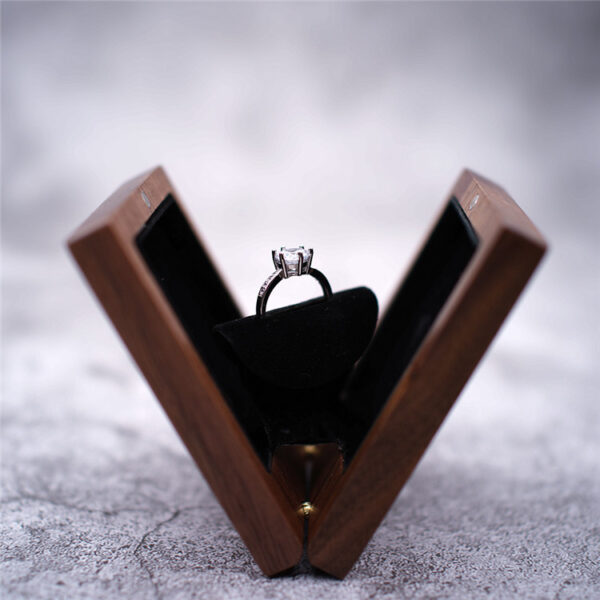 Rotating Wooden Jewellery Box - Proposal Wedding Box - Image 4
