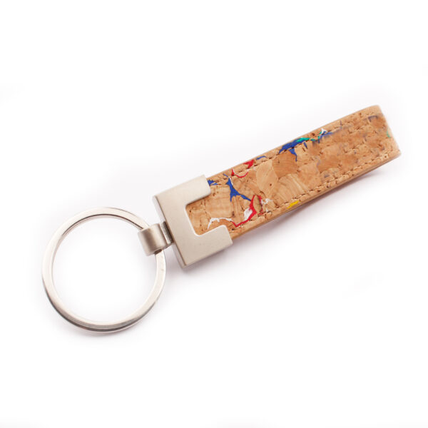 Eco Cork Keychain Natural Keychain Cork Keyring - Image 2