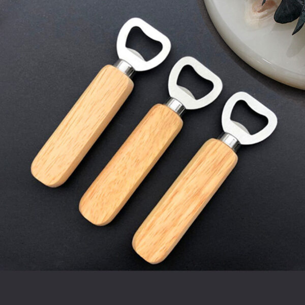 ECO Wood Beer & Wine Opener w/ Handle - Image 4