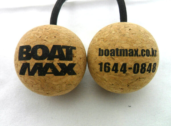 Eco Cork Custom Floating Keyring Cork Ball Keychain for Boating - Image 4
