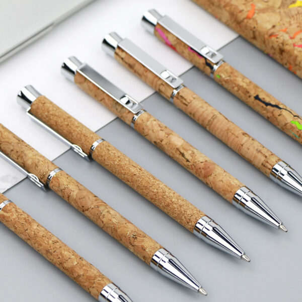 Eco Cork Metal Ball Point Pen ECO Luxury Office Stationery - Image 3