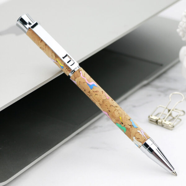 Eco Cork Metal Ball Point Pen ECO Luxury Office Stationery - Image 4