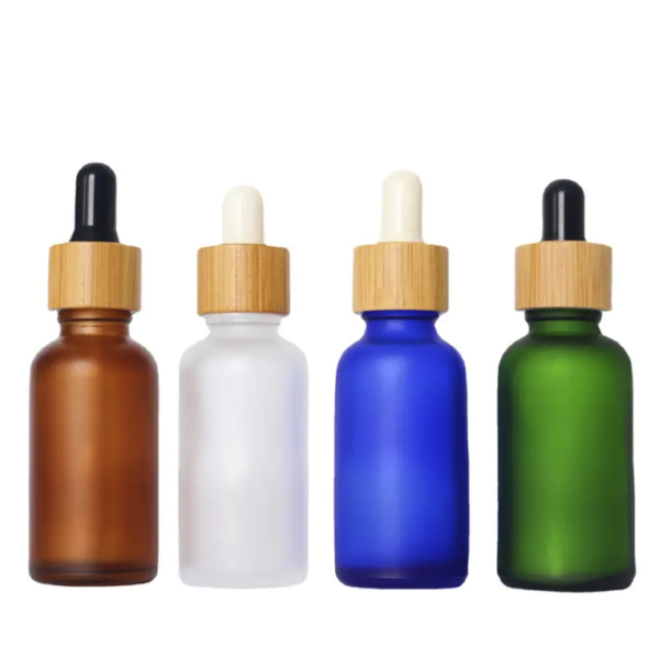 Eco Glass Dropper Bottle - Bamboo Cap - Image 9