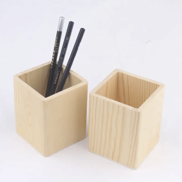 ECO Wood Pen Box - Office Makeup Stationery - Image 7