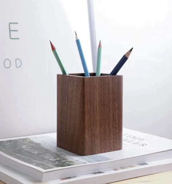 ECO Wood Pen Box - Office Makeup Stationery - Image 6