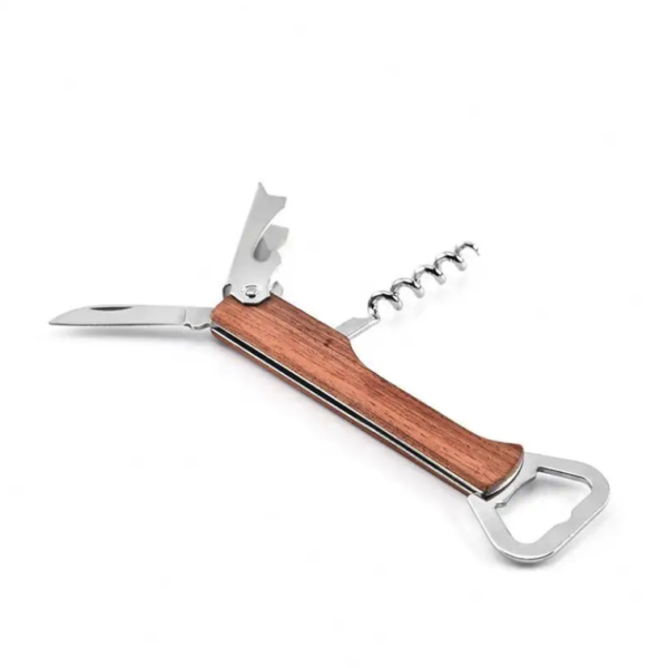 ECO Wooden Handle Beer Wine Bottle Opener Multi Use Bottle Opener - Image 3