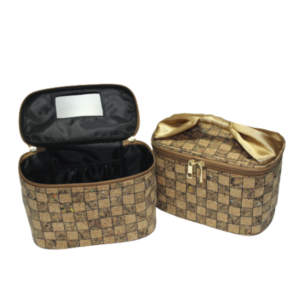 ECO Cork High Quality Portable Travel Cosmetic Case Make Up Bag