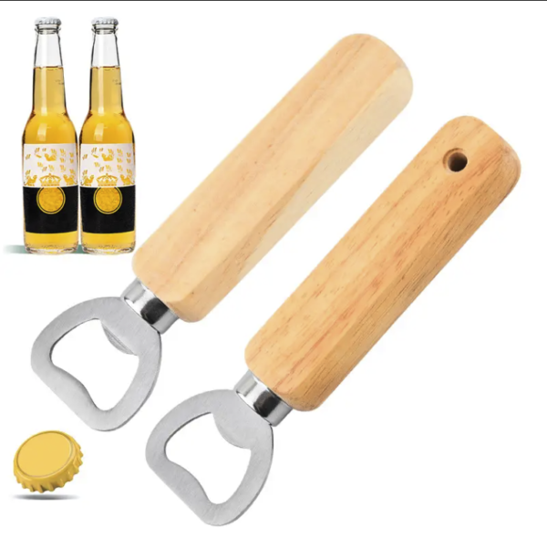 ECO Wood Beer & Wine Opener w/ Handle - Image 7